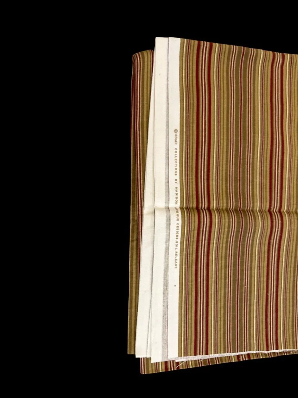 Vintage Madison Avenue Designs Striped Upholstery Drapery Fabric 2 Yds x 54
